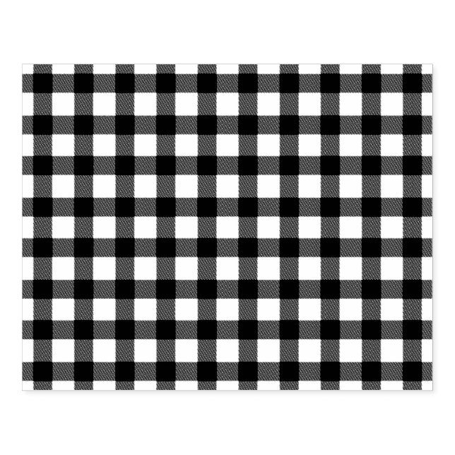 Plaid pattern Christmas Rubber Stamp (Imprint)