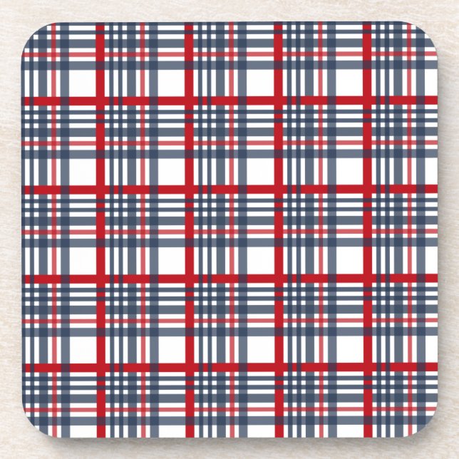 Plaid pattern coaster (Front)