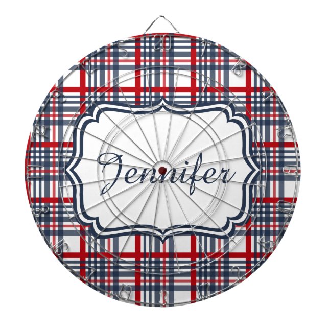Plaid pattern dartboard (Front)