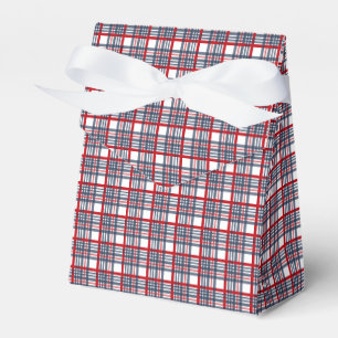 Plaid pattern favour box