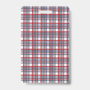 Plaid pattern ID badge