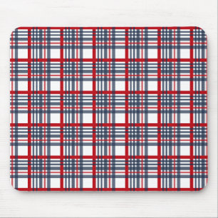 Plaid pattern mouse mat