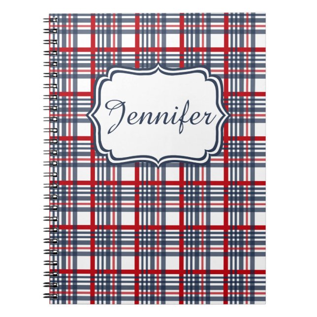 Plaid pattern notebook (Front)
