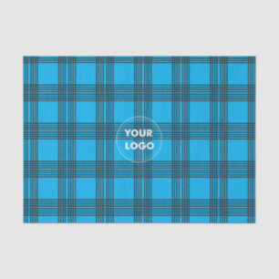 Plaid Pattern with custom logo Tissue Paper