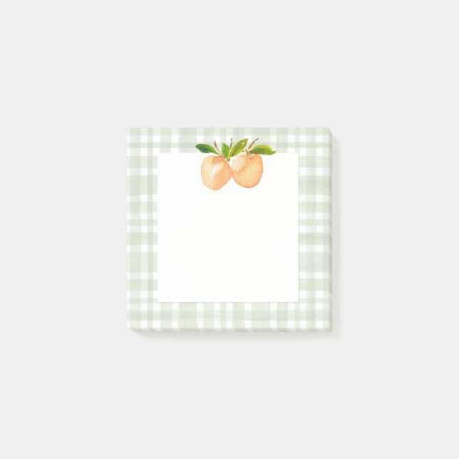 Plaid & peaches 3 x 3 post-it notes (Front)