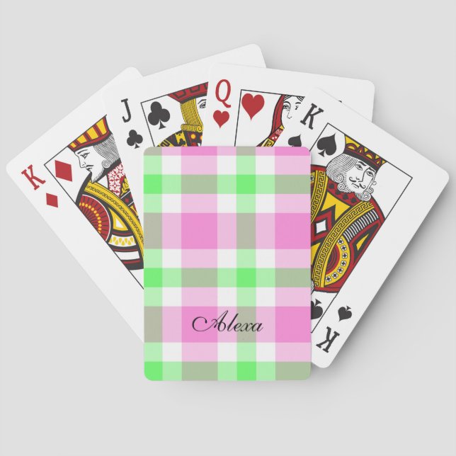 Plaid Personalised Playing Cards (Back)