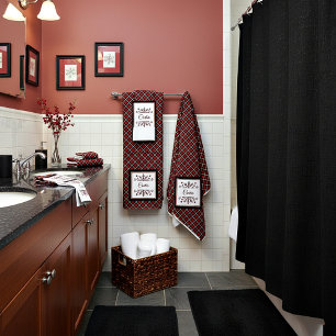 Plaid Personalised snowflake Bath Towel Set