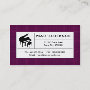 plaid piano business card