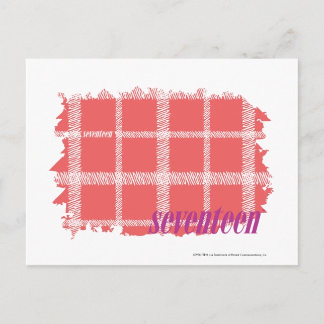 Plaid Pink 2 Postcard (Front)