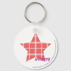 Plaid Pink 3 Key Ring