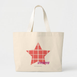 Plaid Pink 3 Large Tote Bag