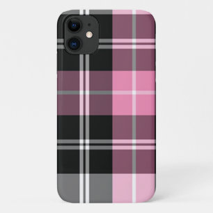 Plaid pink iPhone 11 case