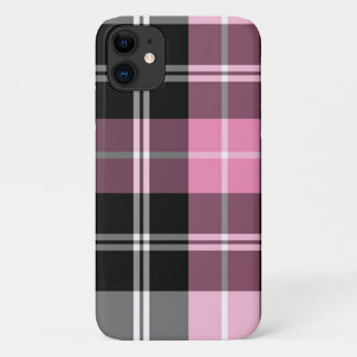Plaid pink iPhone 11 case