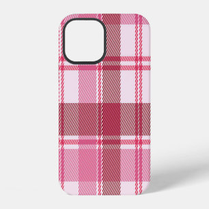 Plaid pink pastel: seamless square grid iPhone 12 case