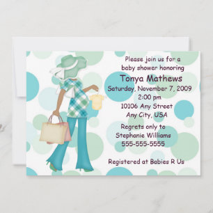 Plaid Polka Dot Baby Shower Invitation (AA)