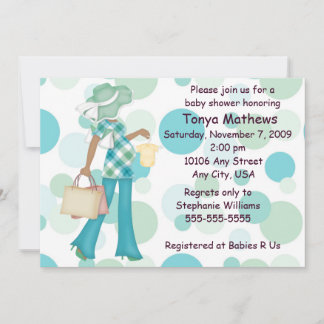 Plaid Polka Dot Baby Shower Invitation (AA)