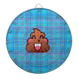plaid poop emoji dartboard