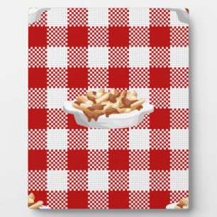 plaid poutine plaque