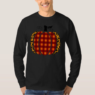Plaid Pumpkin Leopard Print for Women Teen Girls T-Shirt