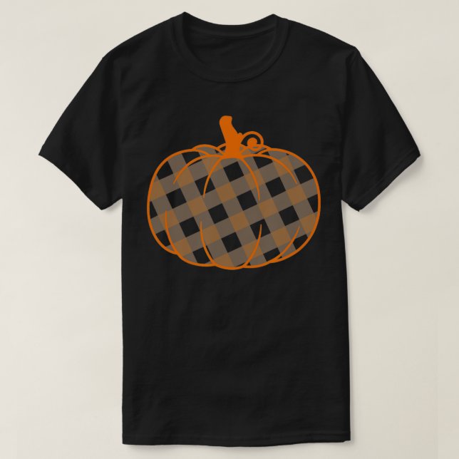 Plaid Pumpkin  T-Shirt (Design Front)