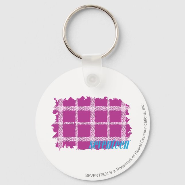 Plaid Purple 4 Key Ring (Front)