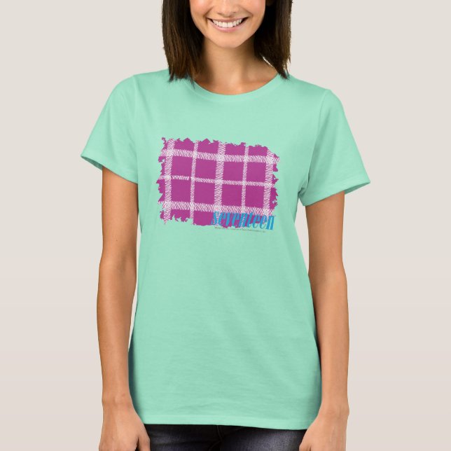 Plaid Purple 4 T-Shirt (Front)