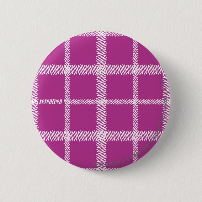 Plaid Purple 6 Cm Round Badge (Front)