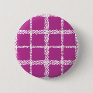 Plaid Purple 6 Cm Round Badge