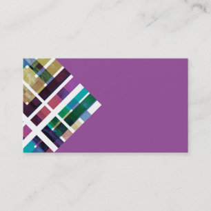 plaid purple custom business card template