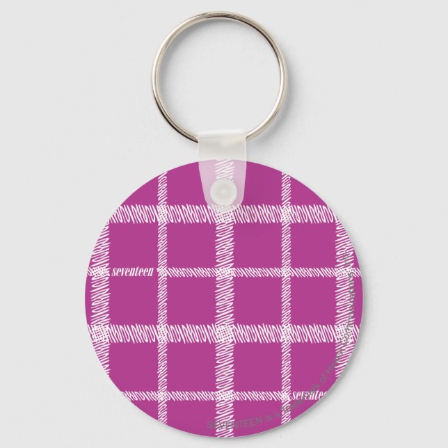 Plaid Purple Key Ring (Front)