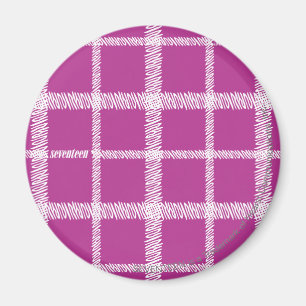 Plaid Purple Magnet