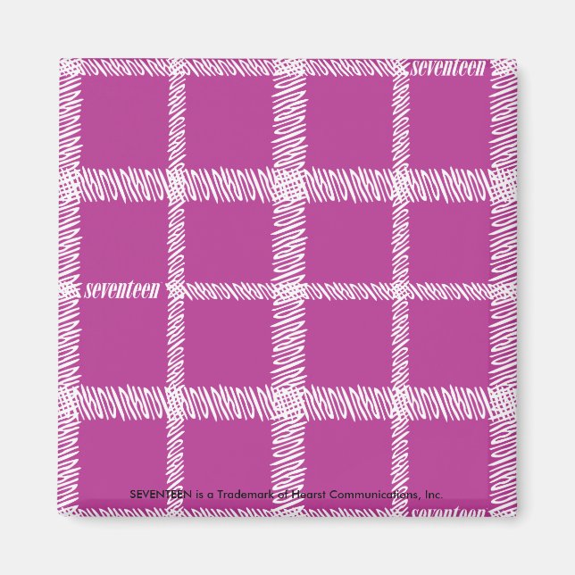 Plaid Purple Magnet (Front)