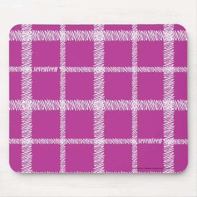 Plaid Purple Mouse Mat (Front)