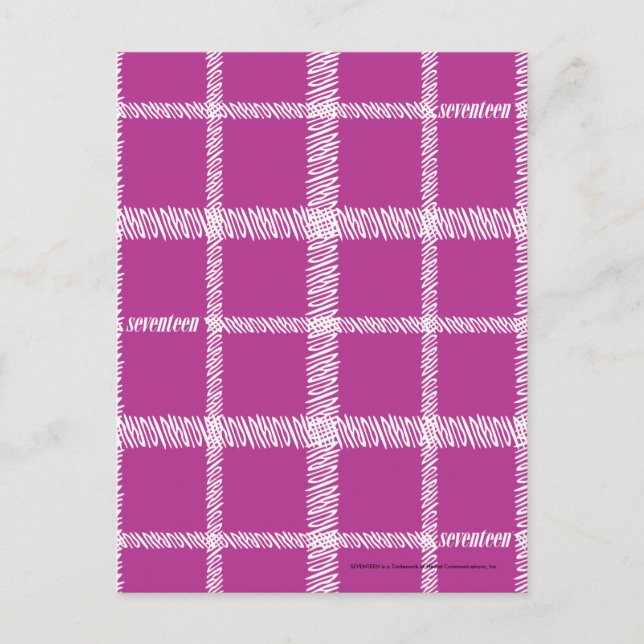 Plaid Purple Postcard (Front)