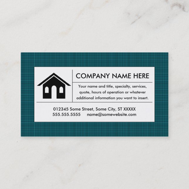plaid real estate business card (Front)