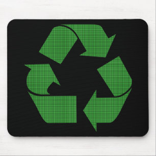 plaid recycle mouse mat
