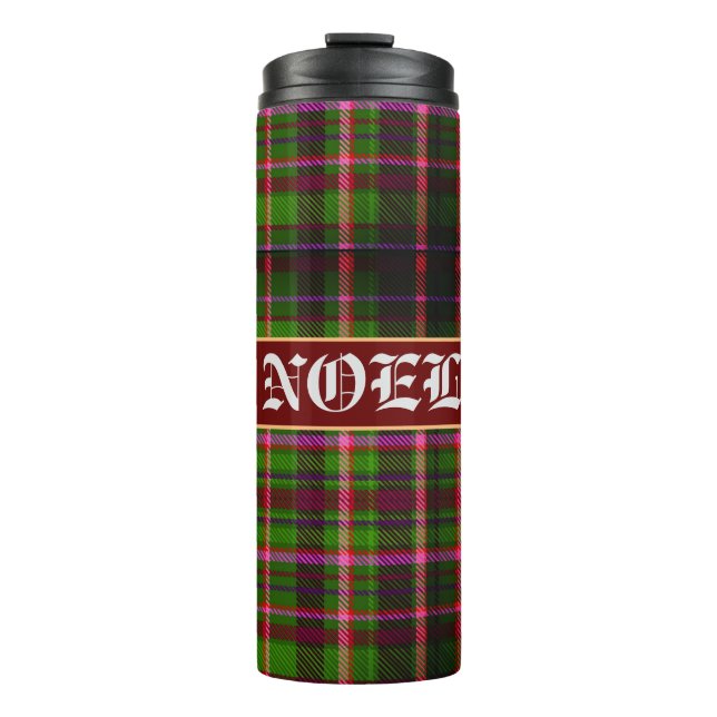 Plaid Red and Green Tarten Christmas  Thermal Tumbler (Front)