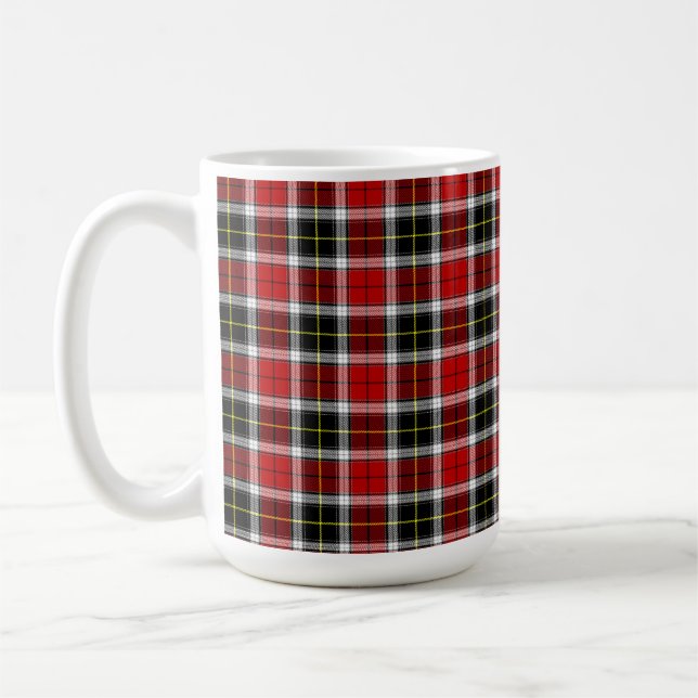 Plaid Red Brown Checks Pattern-52626 Coffee Mug (Left)
