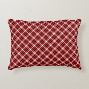 Plaid Red Digital Paper Decorative Cushion