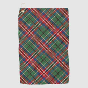 Plaid Red Green Checkered Traditional Tartan Golf Towel