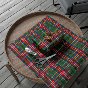 Plaid Red Green Elegant Rustic Classic Tartan Wrapping Paper