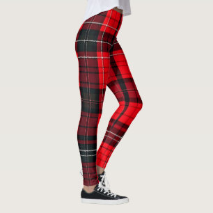 Plaid Red Traditional Tartan Popular Collection Leggings