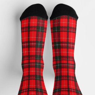 Plaid Red Traditional Tartan Trendy Collection Socks