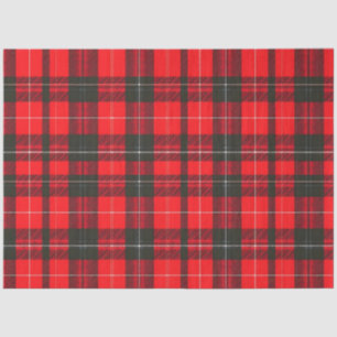 Plaid Red Traditional Tartan Trendy Collection Tissue Paper