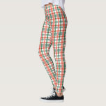 Plaid Retro 1950s Mid-Century Modern Pink Teal Leggings<br><div class="desc">Take a time machine back to the 1950s and 60s in these cool leggings with a vintage plaid pattern. This original design is inspired by mid-century modern designs. The seamless, chequered pattern is slightly distressed so it looks like real vintage. It's made in shades of white, pink, and teal green...</div>