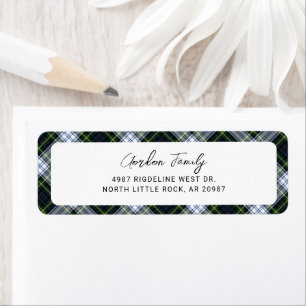 Plaid Rustic Clan Gordon Tartan Return Address