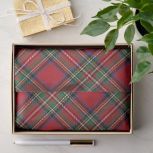 Plaid Rustic Classic Red Green Stewart Tartan Tissue Paper