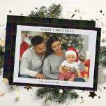 Plaid Rustic Family Photo Malcolm Tartan Christmas Holiday Card<br><div class="desc">Adorned with lush greenery and a touch of seasonal magic, this photo card sets the tone for a memorable Christmas celebration. Its intricate botanical design invokes a sense of warmth and togetherness, making it ideal for sending warm wishes to your loved ones during the most wonderful time of the year....</div>