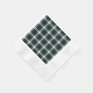 Plaid Rustic Gordon White Green Tartan Napkin