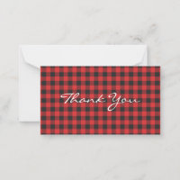 Plaid Rustic Lumberjack Red Buffalo Party